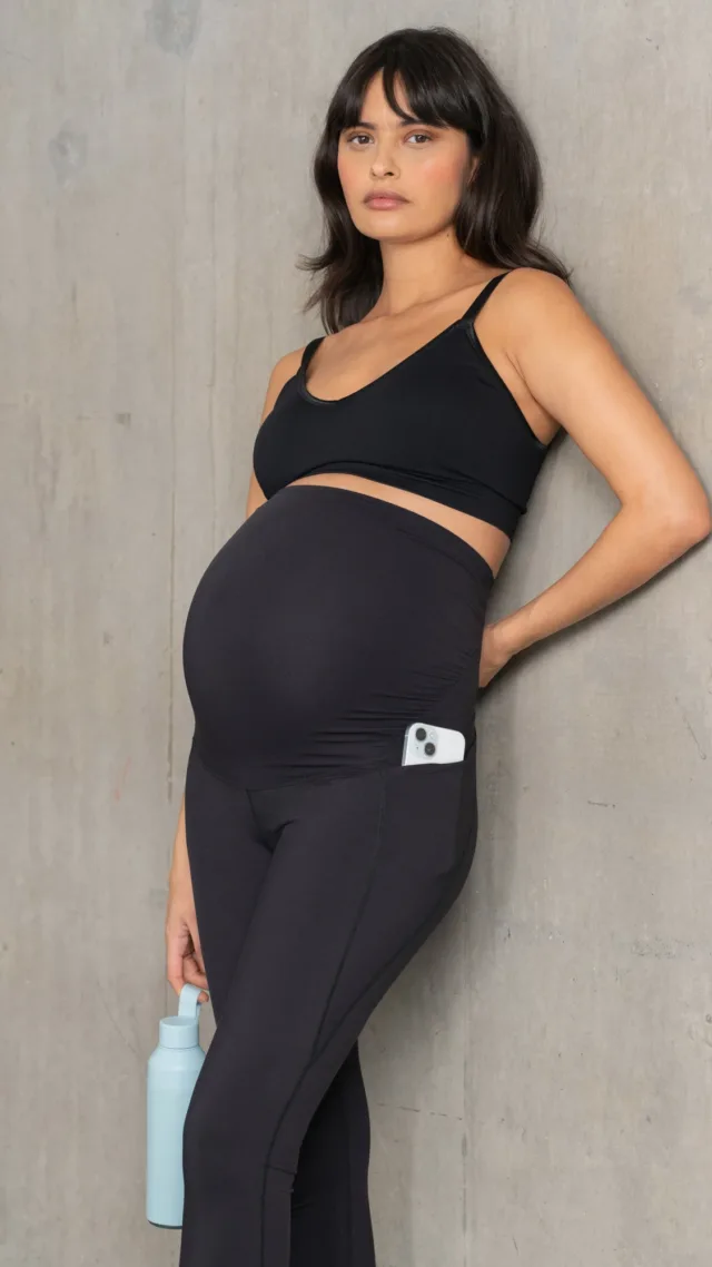 Yelena | Black Sporty Support Maternity Leggings