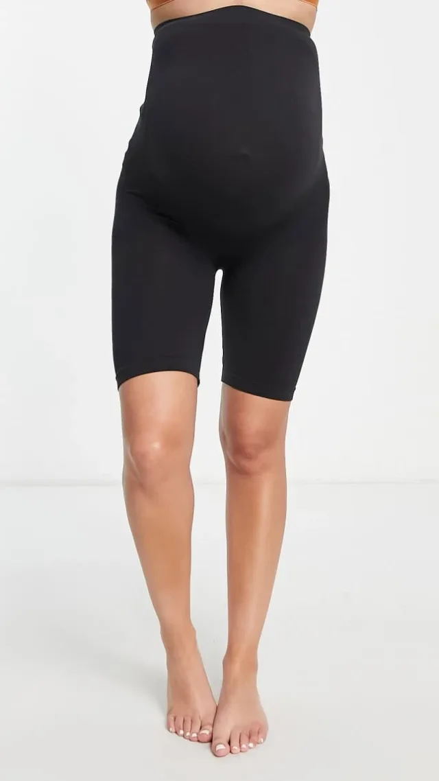 Mamalicious Maternity Over The Bump Shapewear Shorts In Black