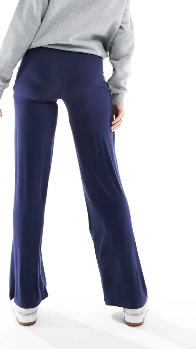 Mamalicious Maternity Over The Bump Wide Leg Pants In Navy