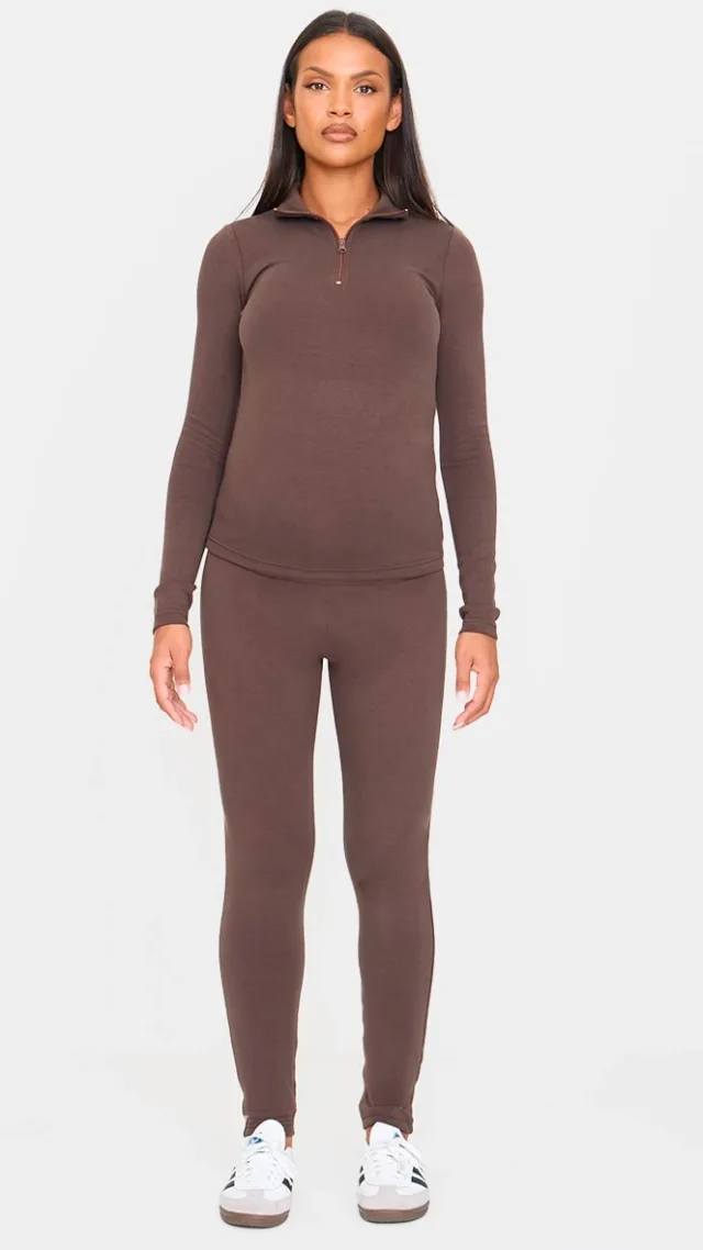 Maternity Chocolate Premium Soft Touch Leggings