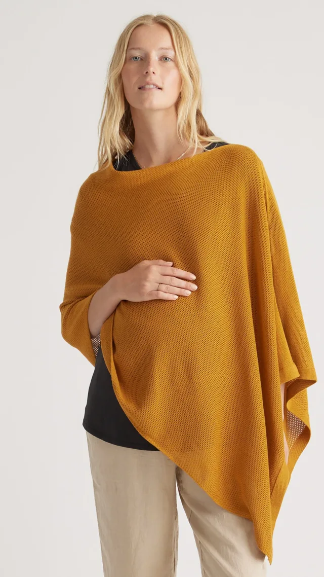 Amber Lightweight Cotton Cashmere Nursing Shawl