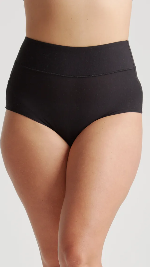 Black Micromodal Maternity & Postpartum Brief (6-Pack)
