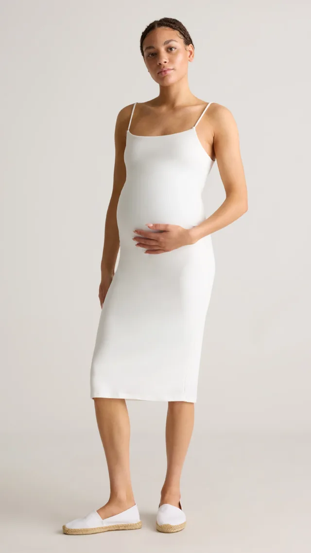 Ivory Recycled Knit Maternity Midi Dress