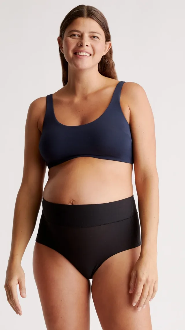 Navy Micromodal Maternity & Postpartum Bra (2-Pack)
