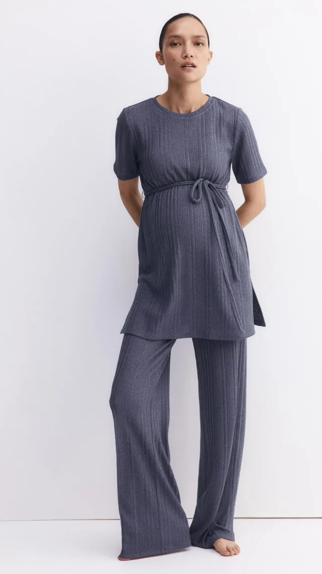 Mama 2-Piece Rib-Knit Set
