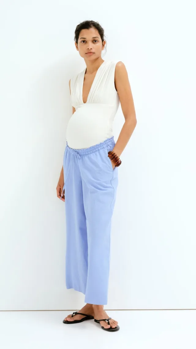 Mama Before & After Linen-Blend Pants