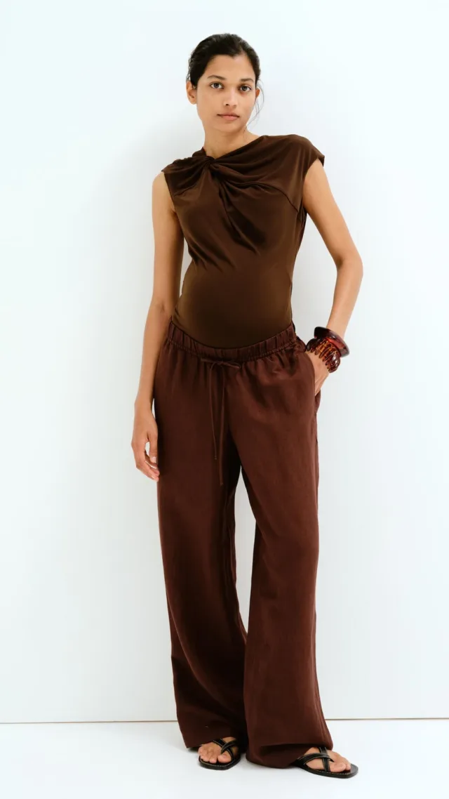 Mama Before & After Linen-Blend Pants
