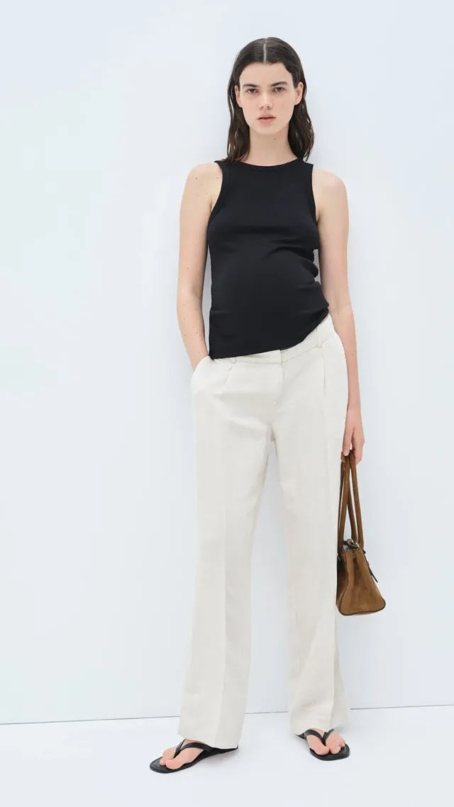 Mama Before & After Linen-Blend Pants
