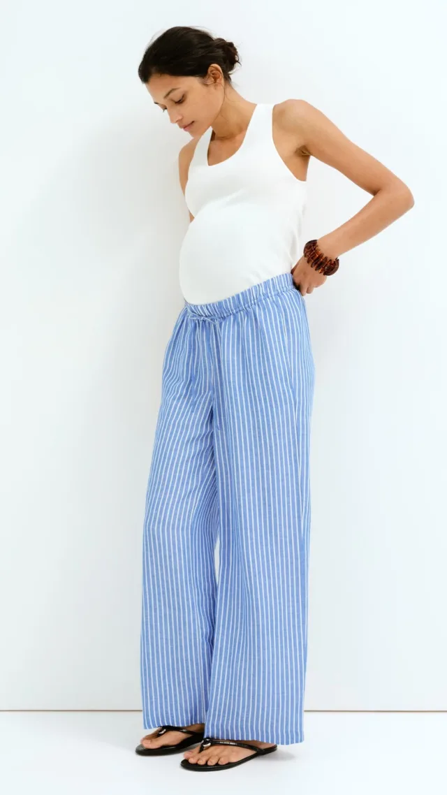 Mama Before & After Linen-Blend Pants