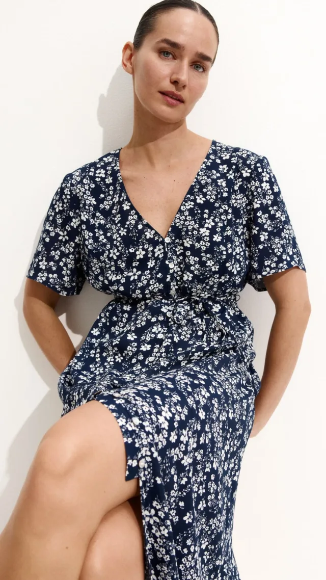 Mama Before & After Tie-Belt Dress