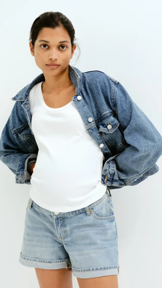 Mama Denim Shorts