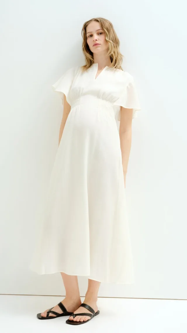 Mama Long Crinkled Dress