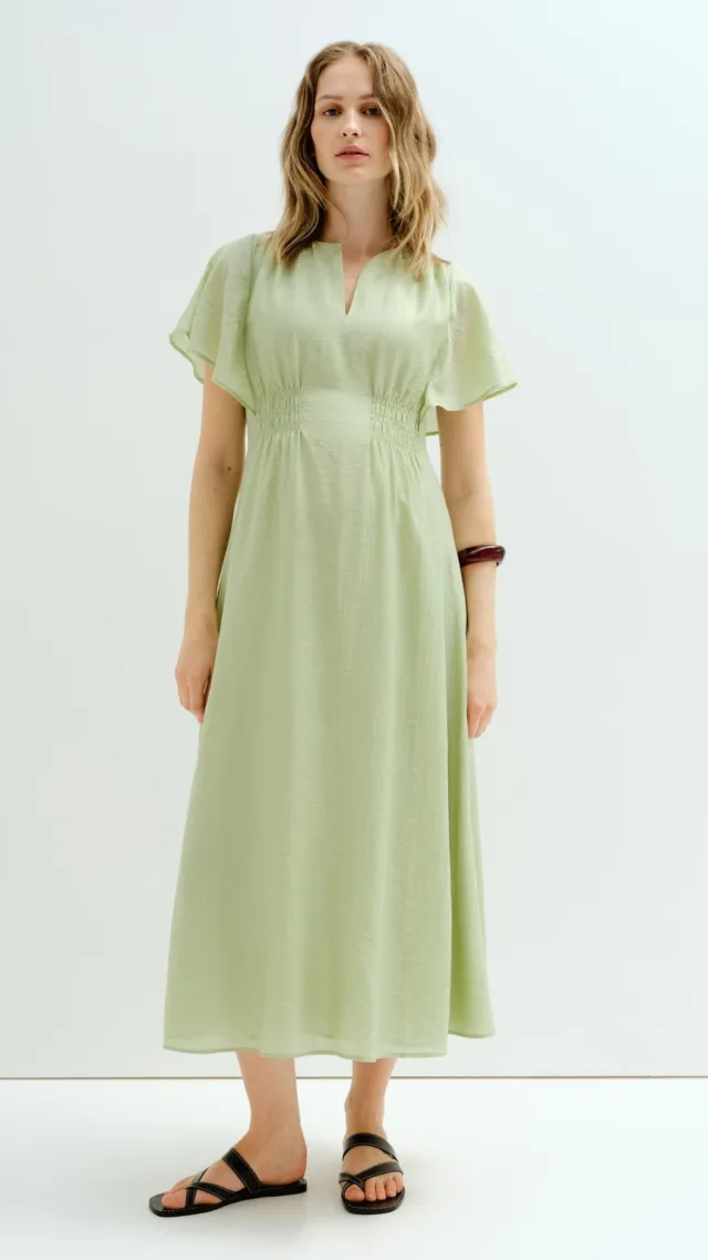 Mama Long Crinkled Dress
