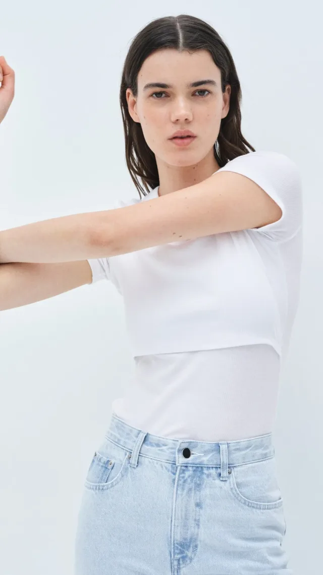Mama Ribbed Nursing Top