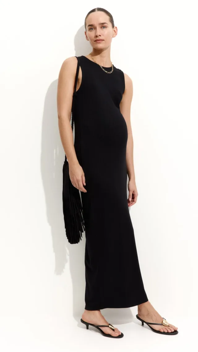 Mama Ribbed Viscose Dress