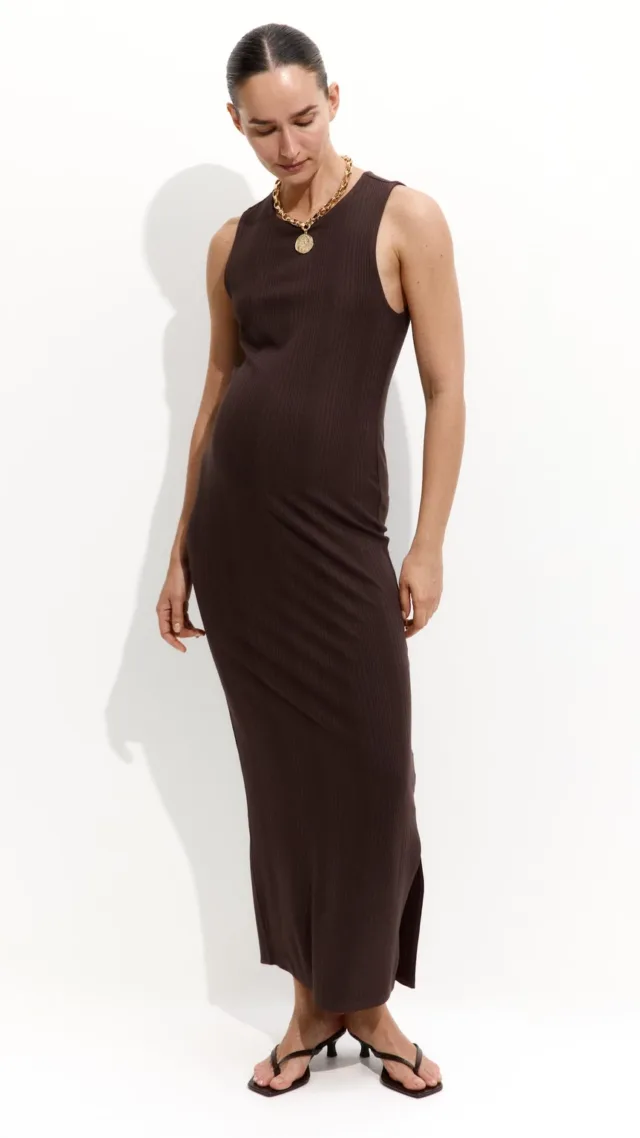 Mama Ribbed Viscose Dress
