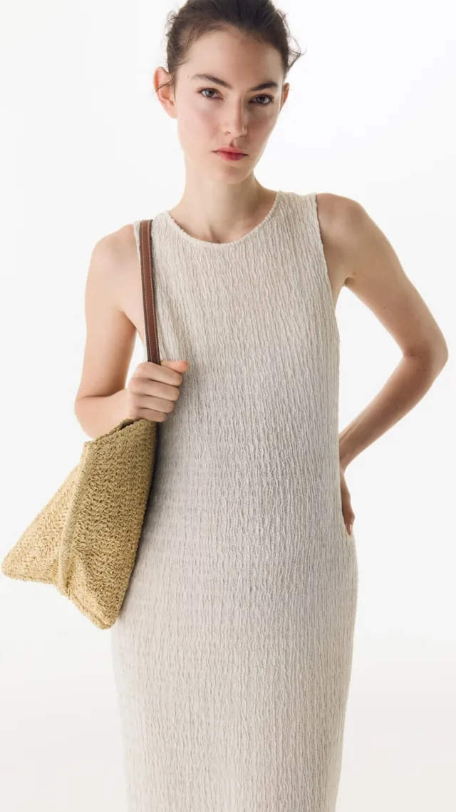 Mama Textured Jersey Dress