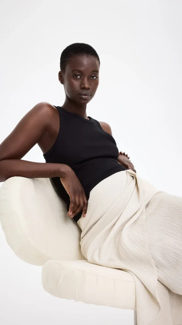 Mama Textured Jersey Wrap Skirt