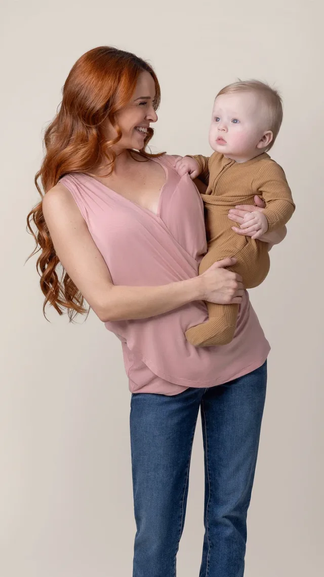 Bamboo Draped Nursing Tank