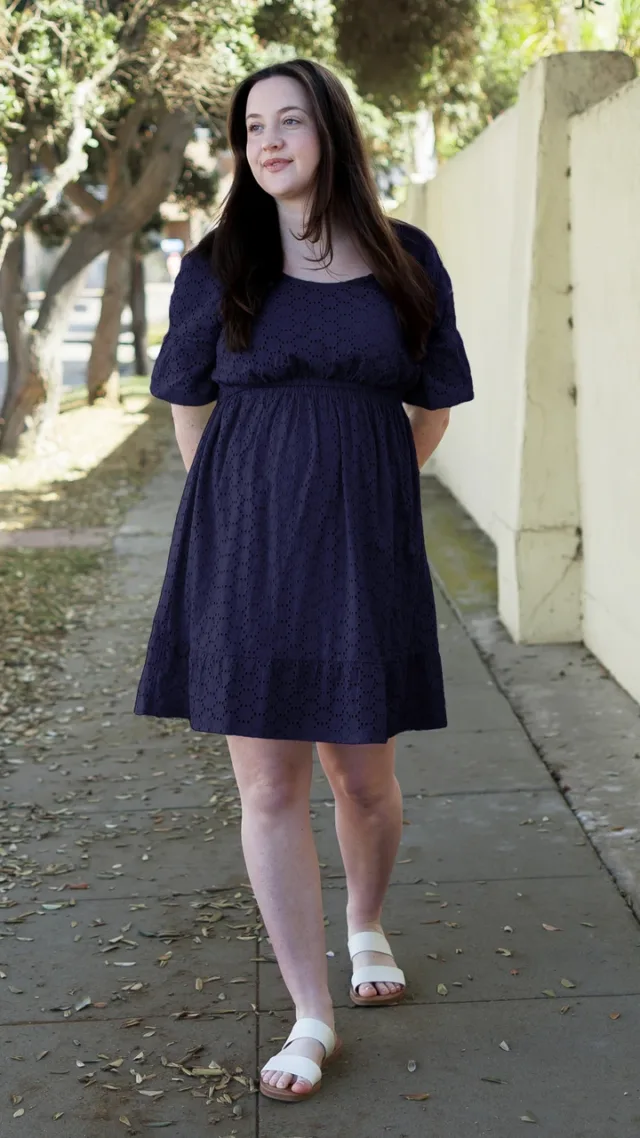 Dahlia Eyelet Maternity & Nursing Dress