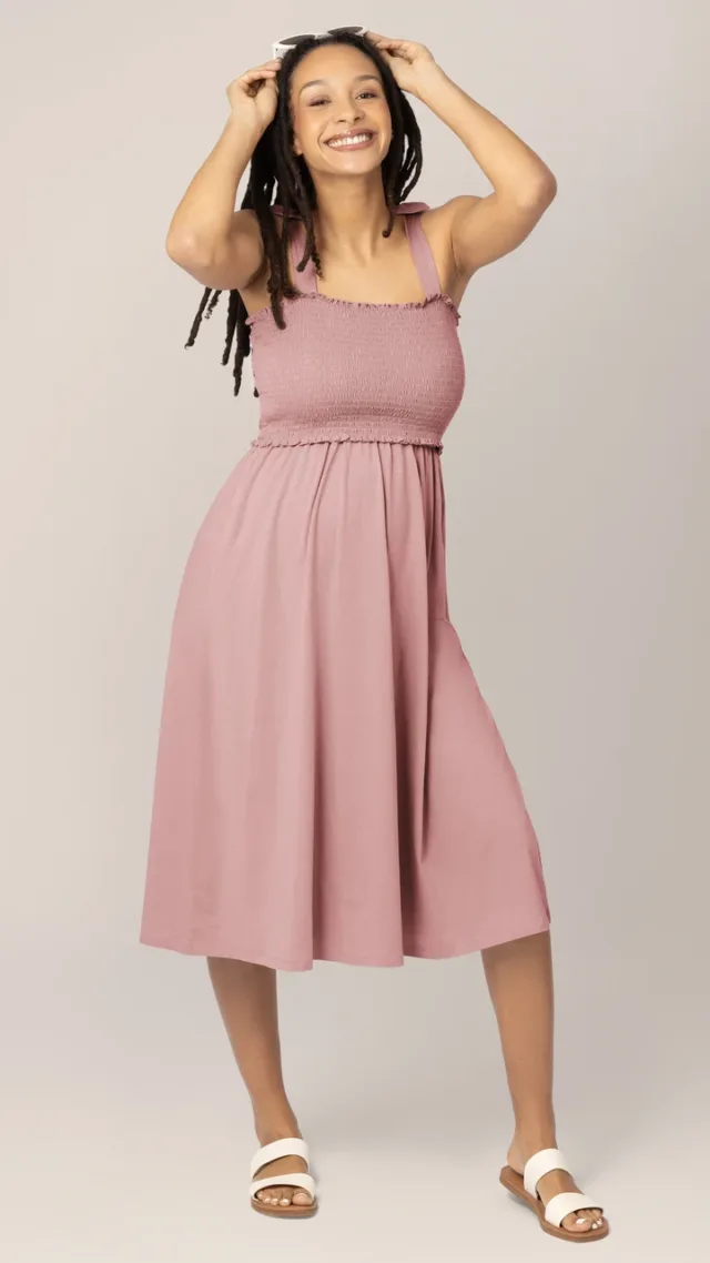 Sienna Smocked Maternity & Nursing Dress