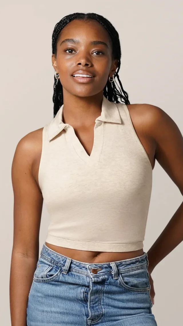 Sublime® Bamboo Collared Maternity & Nursing Longline Bra Top