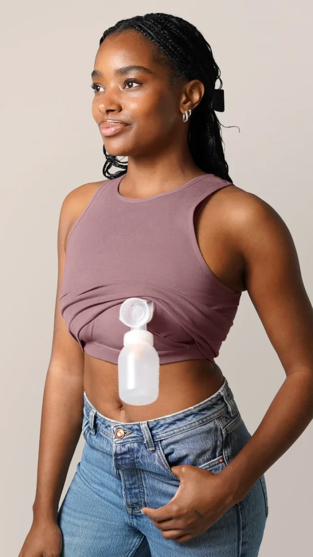 Sublime® Bamboo Hands-Free Pumping Longline Bra Top