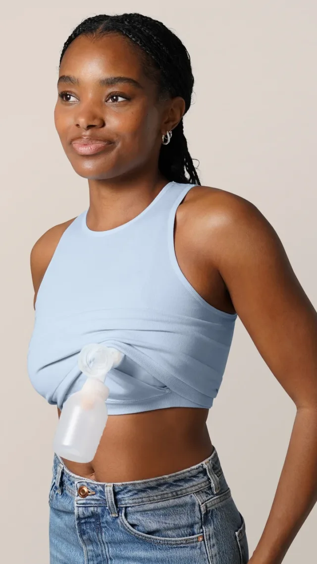 Sublime® Bamboo Hands-Free Pumping Longline Bra Top
