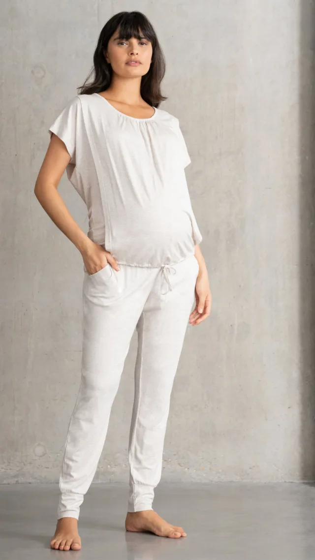 2-Piece Short Sleeve Maternity & Nursing Loungewear