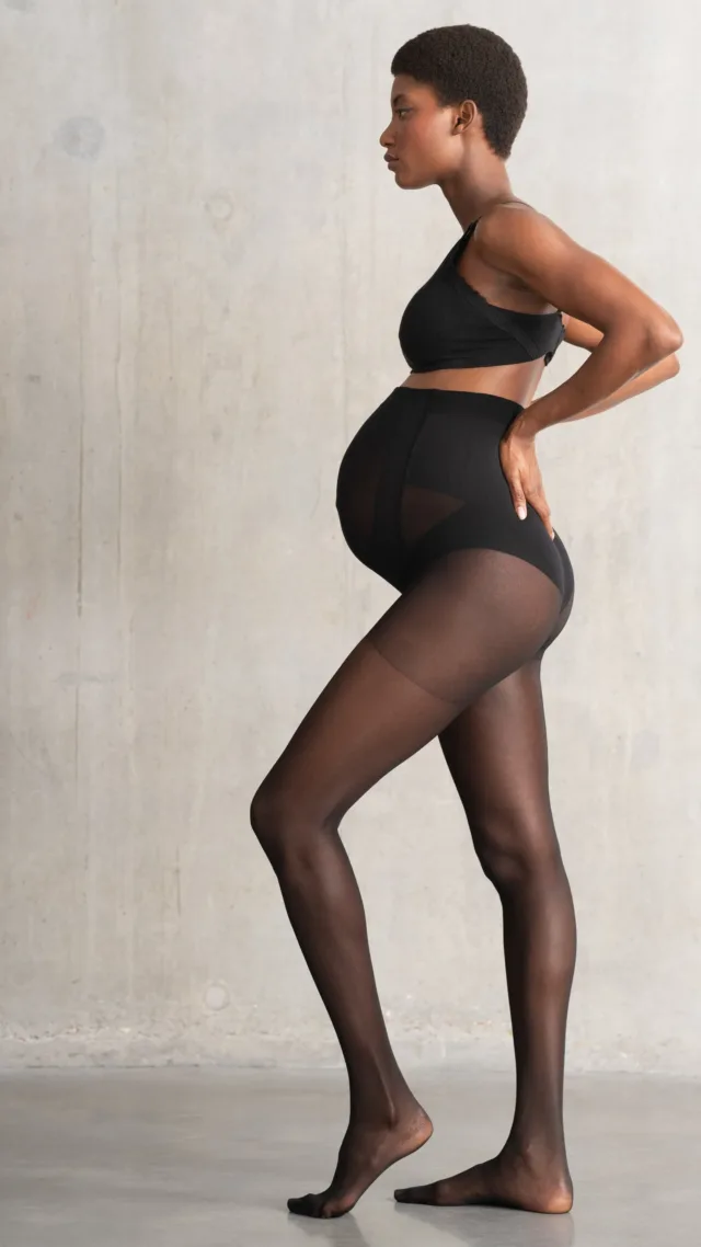 20 Denier Black Maternity Tights – 2 Pack