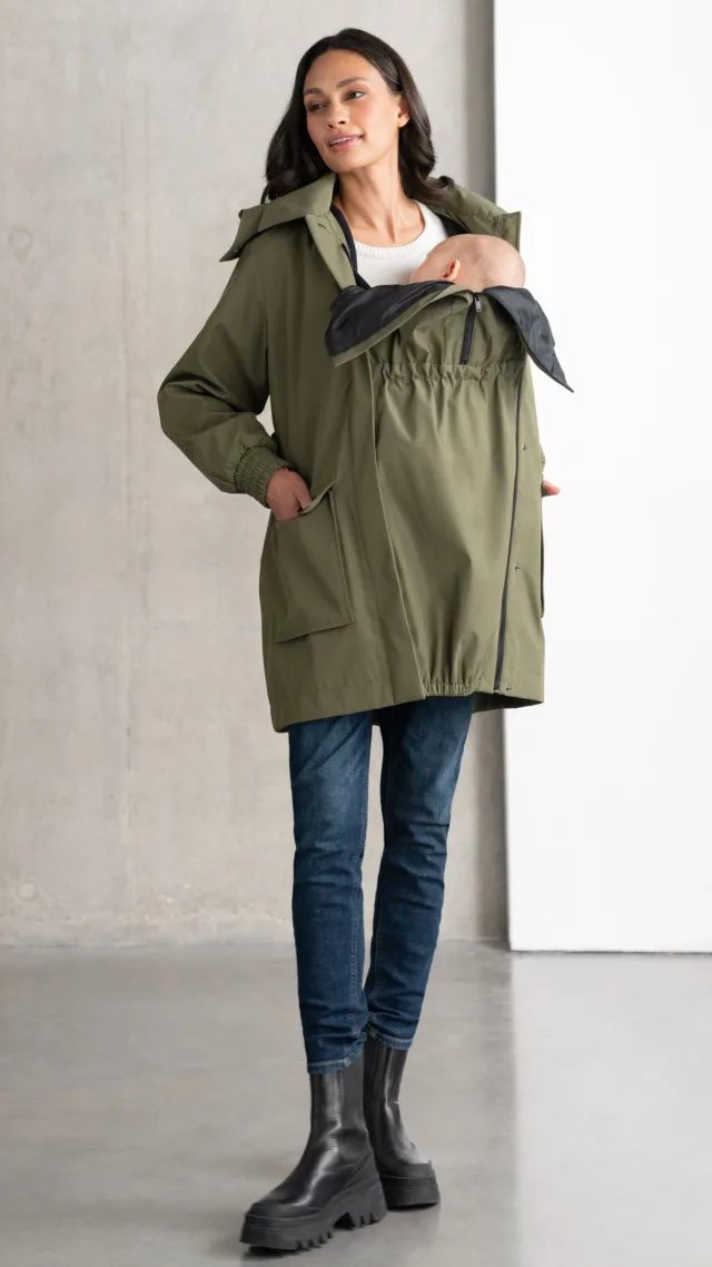 Belted Maternity Utility Jacket