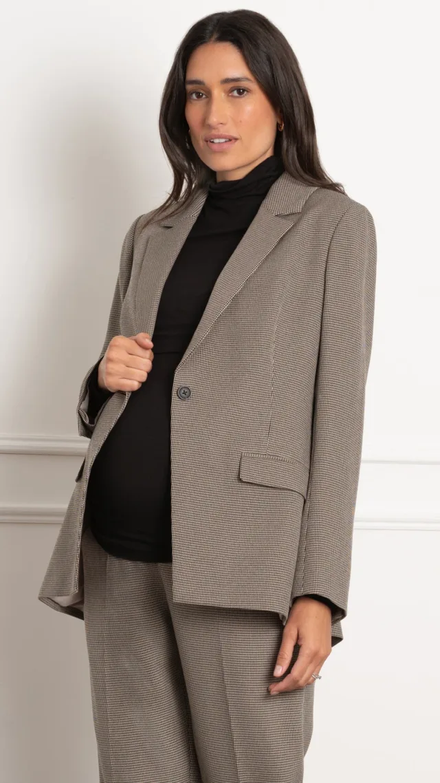 Check Maternity Blazer