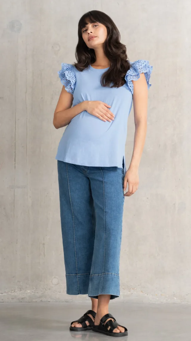 Flutter Sleeve Maternity Top