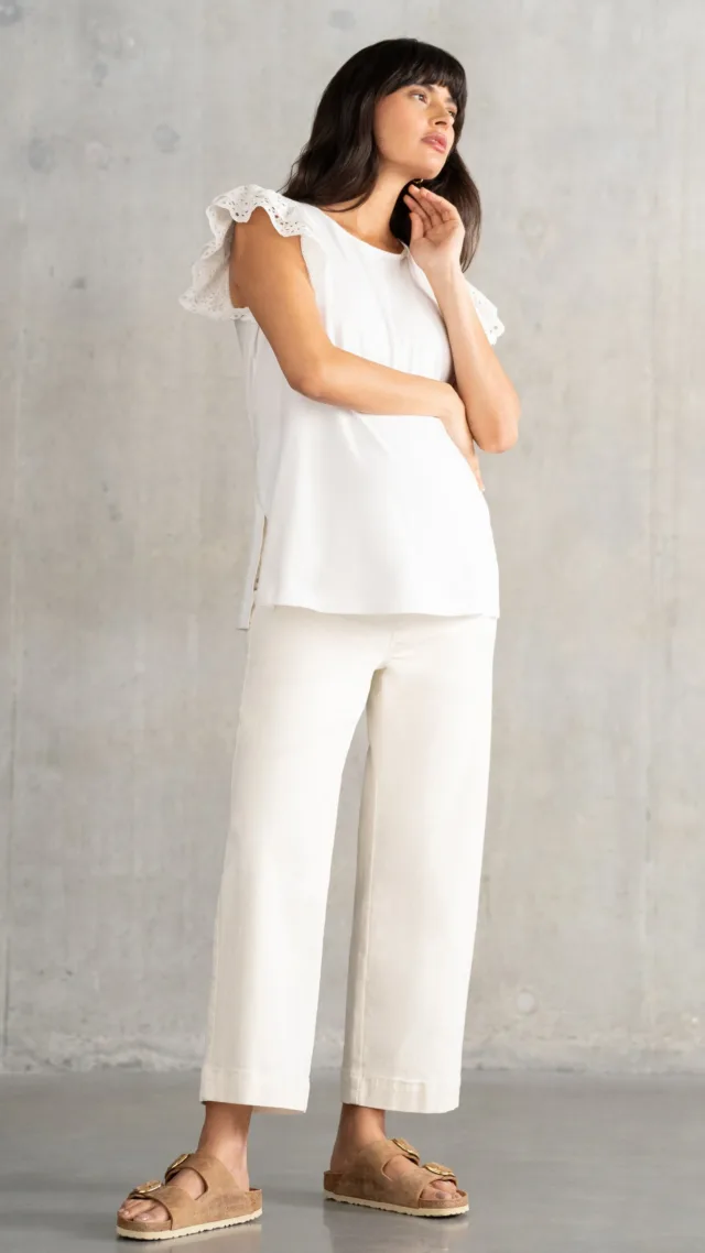Flutter Sleeve Maternity Top