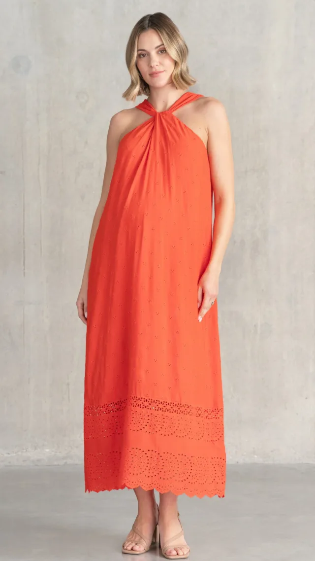 Halter Neck Maternity Dress