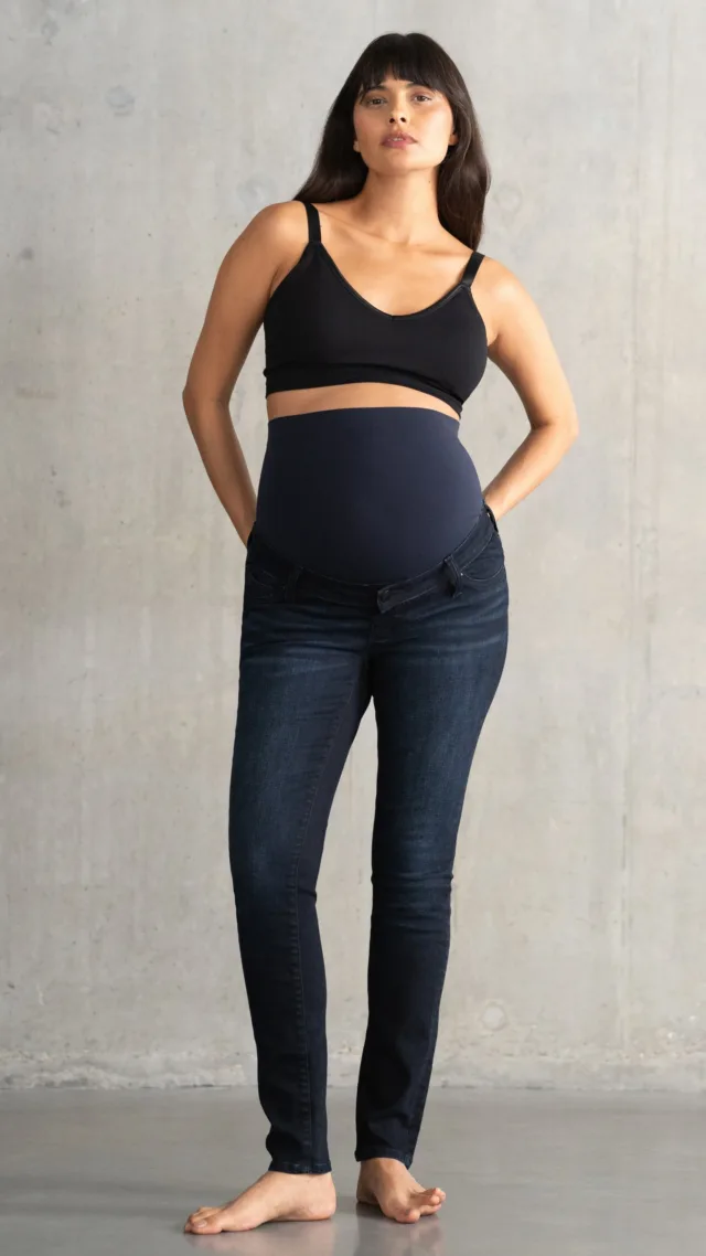 Indigo Over Bump Skinny Maternity Jeans