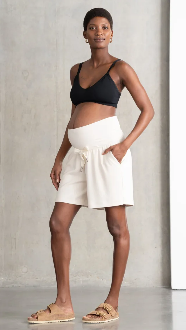 Jersey Over Bump Maternity Shorts