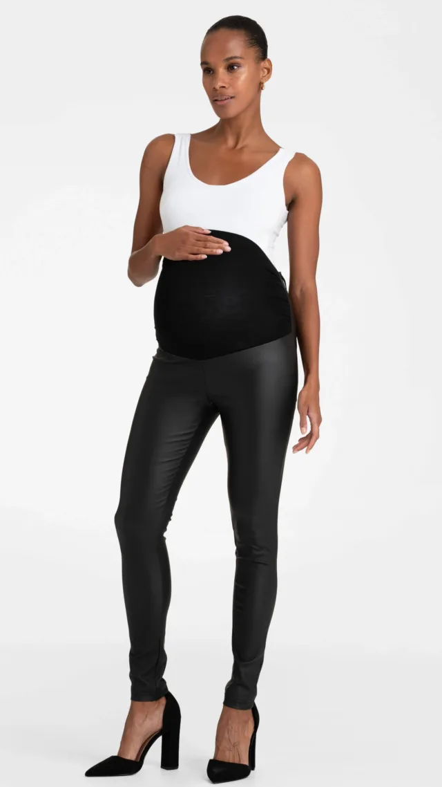 Matt Coated Maternity Leggings