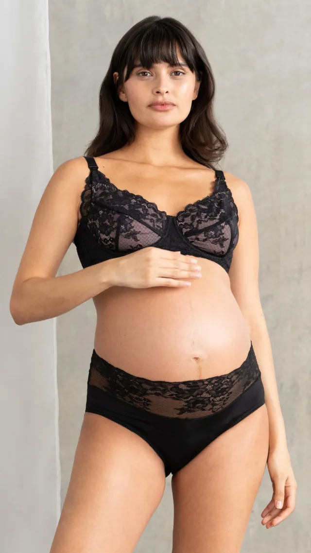 Mid Bump Lace Maternity Brief
