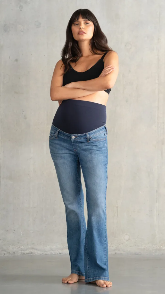 Organic Cotton Bootcut Maternity Jeans