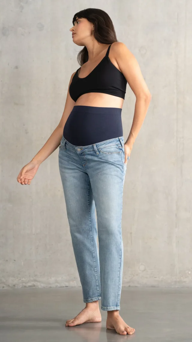 Organic Cotton Tapered Maternity Jeans