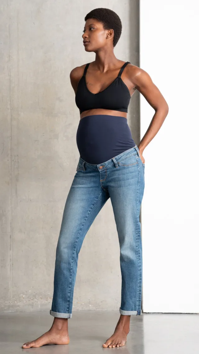 Organic Slim Boyfriend Maternity Jeans