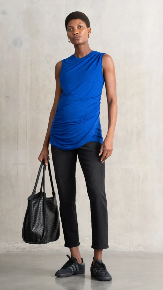 Organic Slim Over Bump Black Maternity Jeans