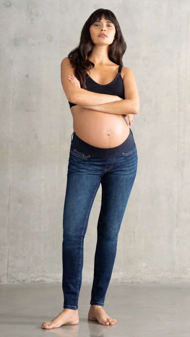 Organic Under Bump Skinny Maternity Jeans