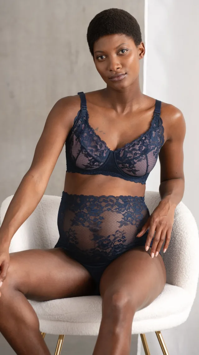 Over Bump Lace Maternity Brief