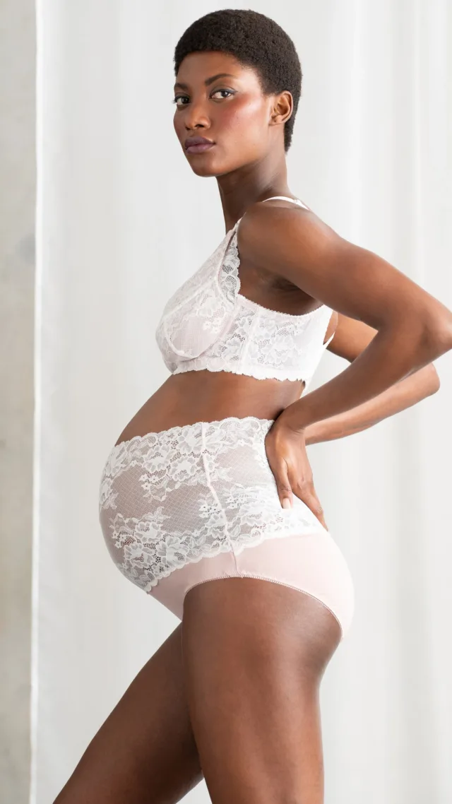 Over Bump Lace Maternity Brief