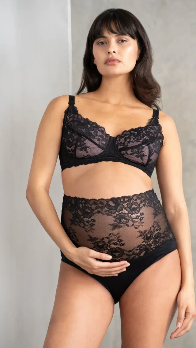 Over Bump Lace Maternity Brief