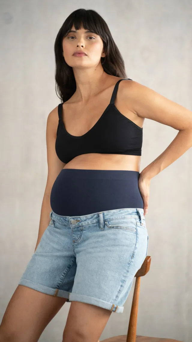 Over Bump Maternity Shorts