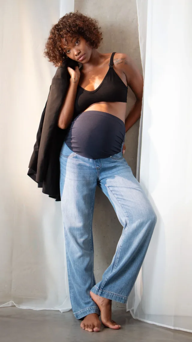 Over Bump Wide-Leg Maternity Jeans