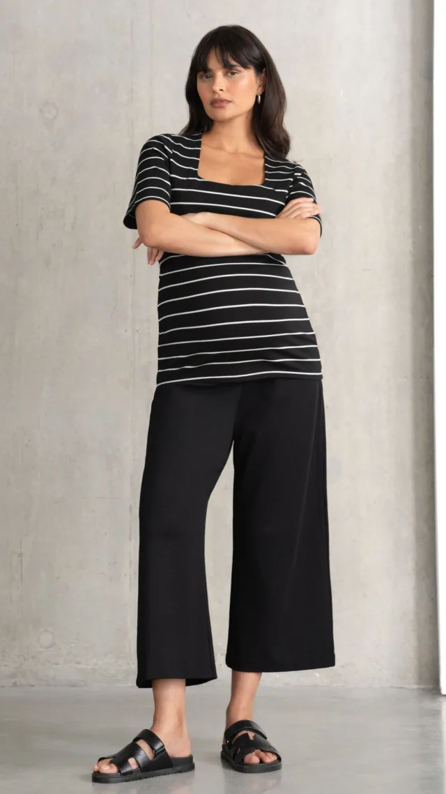 Ponte Roma Over Bump Palazzo Maternity Pants